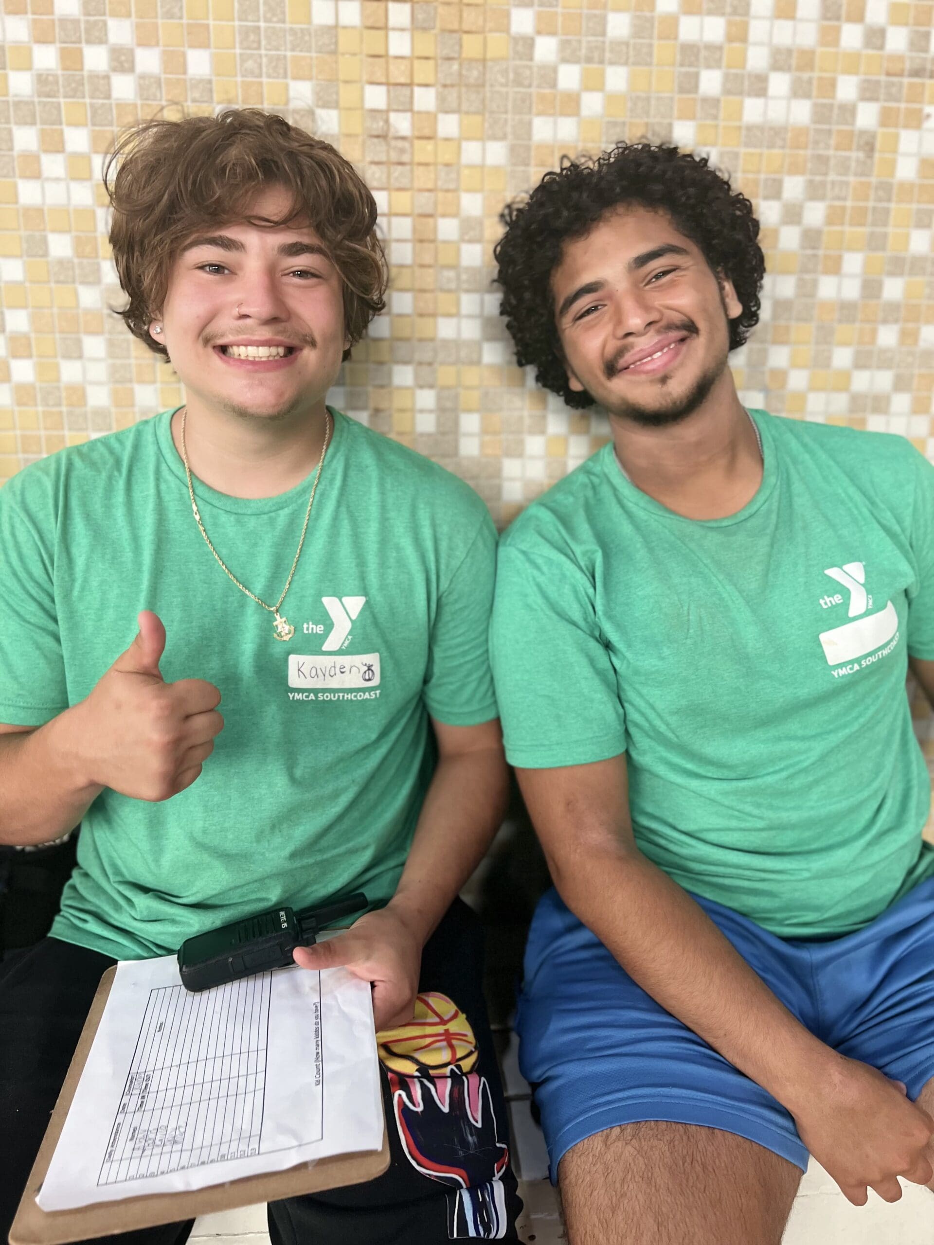 Two YMCA members enjoying summer camp