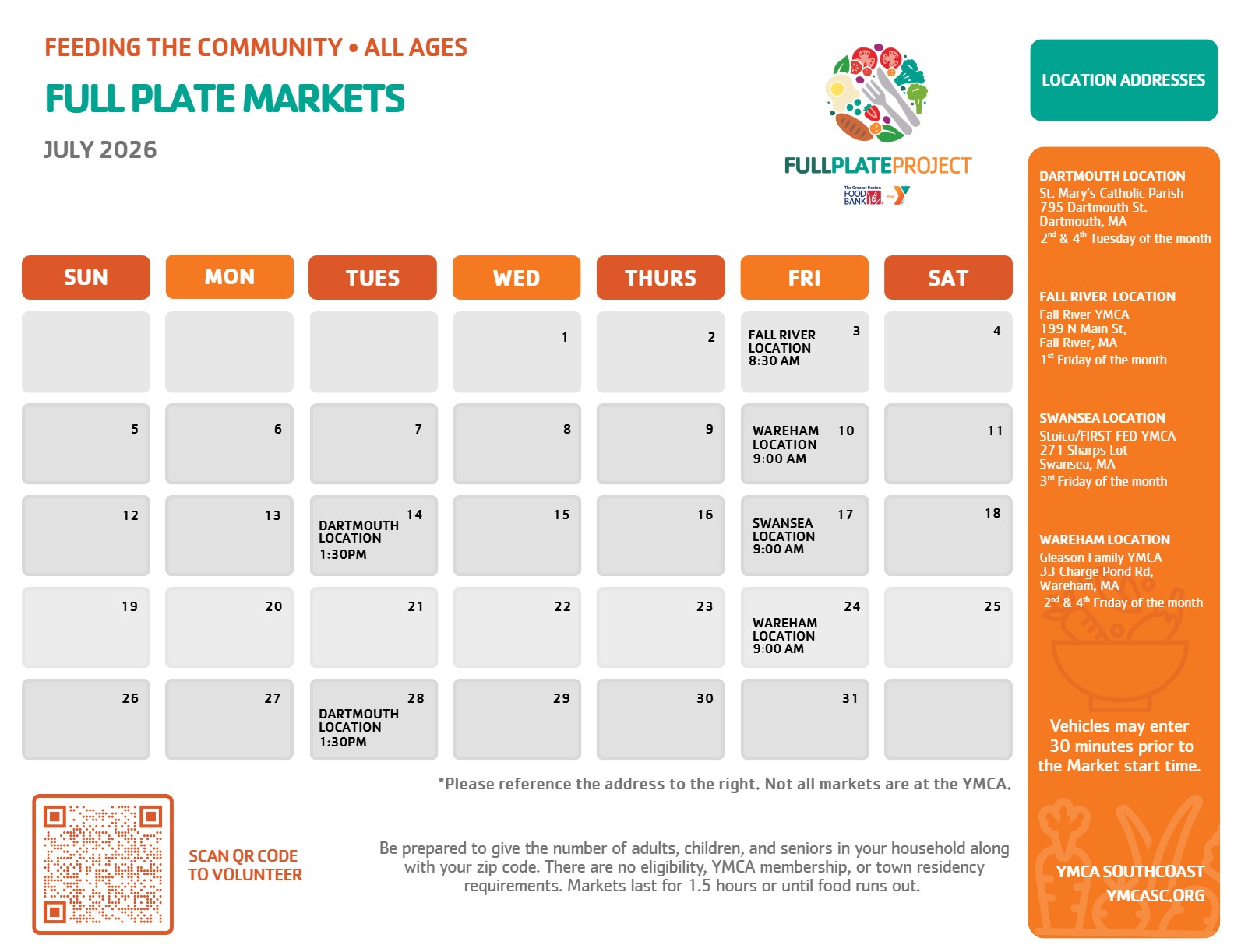 (English) July26-Full Plate July 2026 Full Plate Project market schedule