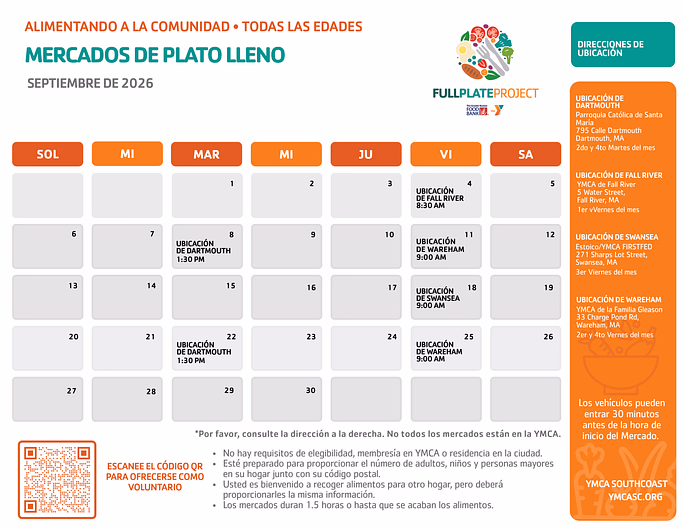 9bf30818-a6d4-11f1-af56-be0aef5fbef8 September 2026 Full Plate Project market scheduleāSpanish