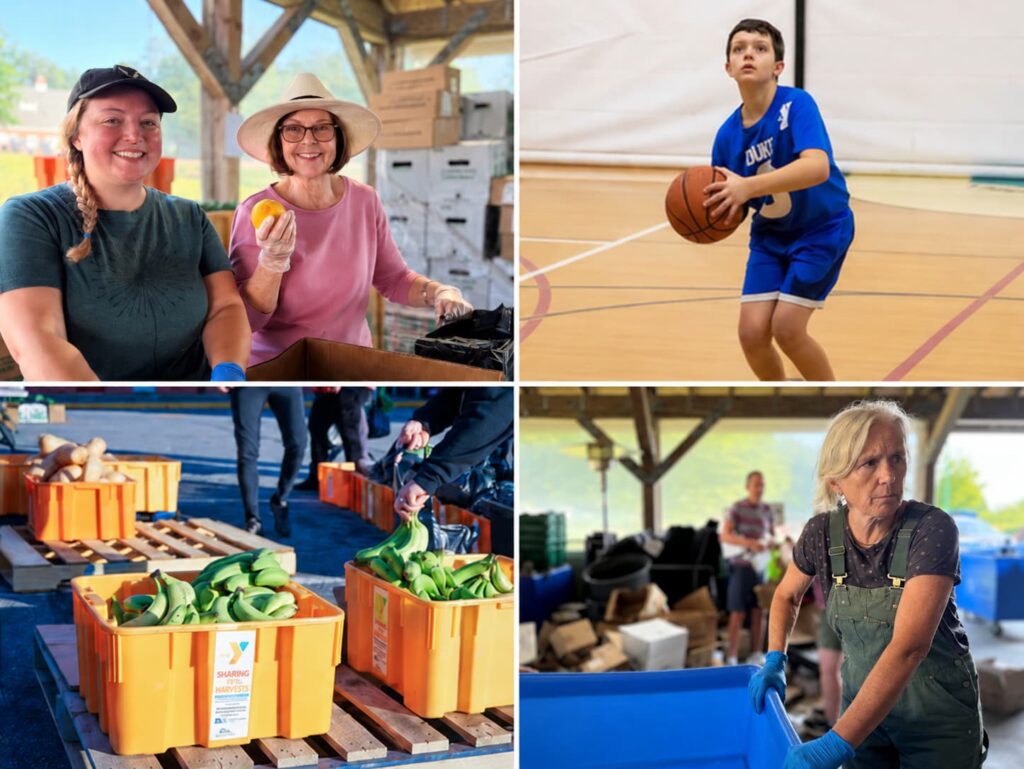 Community Volunteers in Action-optimized A collage of photos of YMCA members and activities